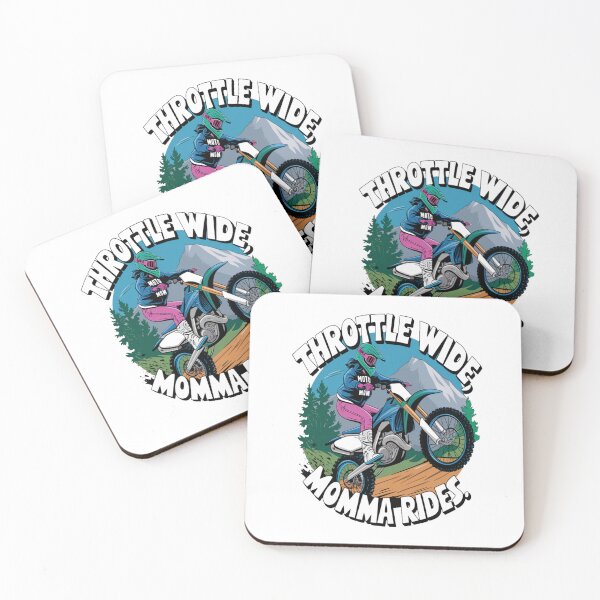 Item preview, Retro Dirt Bike Mom Tee - "Throttle Wide Momma Rides"  designed and sold by stickercuffs.