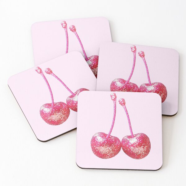Item preview, Glitter Cherry Bomb Pink Aesthetic Print designed and sold by Creative Brat Design Studio.