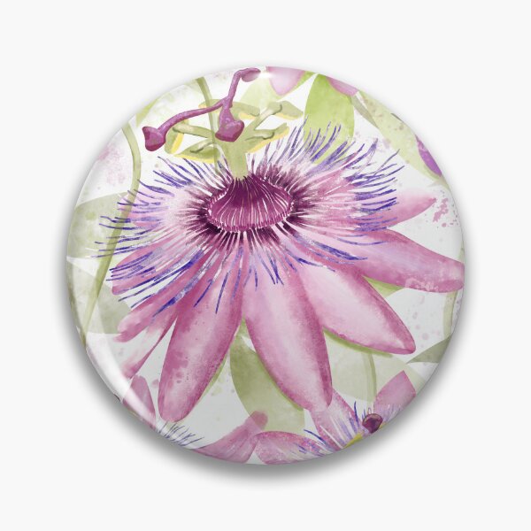 Item preview, Passionflower watercolour floral designed and sold by RSHarts.