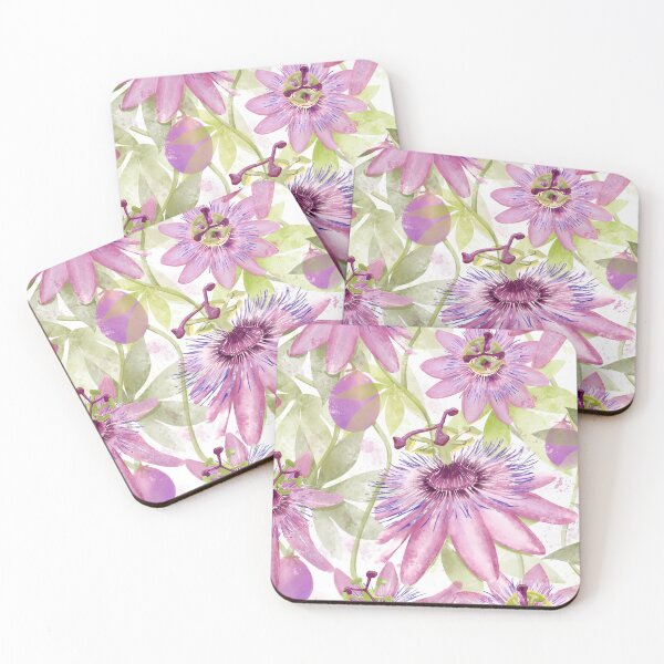 Item preview, Passionflower watercolour floral designed and sold by RSHarts.