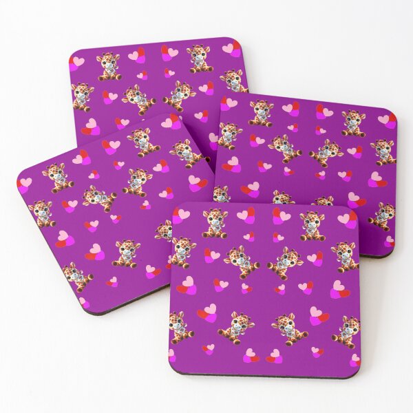 Aperçu de l'œuvre Chaussettes girafes violettes créée et vendue par Jannicki-Art.