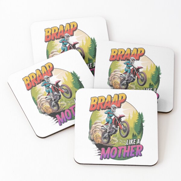 Item preview, Retro Dirt Bike Mom Tee - "Braap Like a Mother"  designed and sold by stickercuffs.