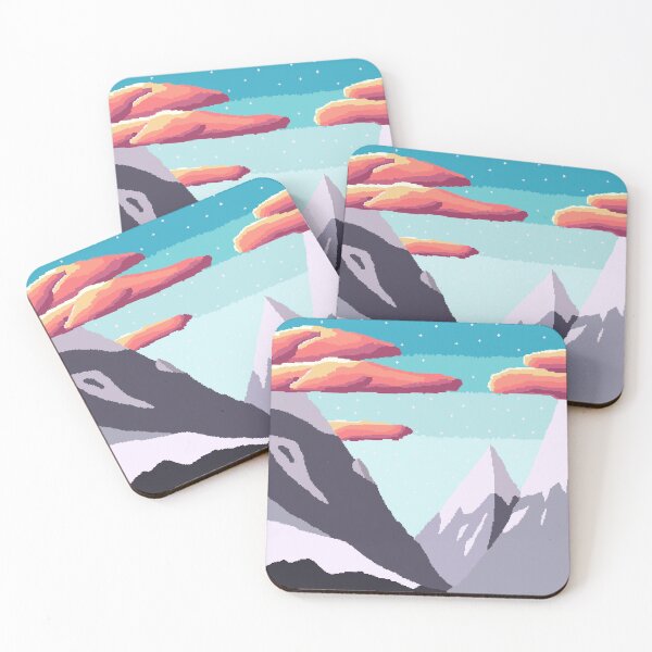Item preview, Pixel art of a mountainous landscape designed and sold by georgee2000.