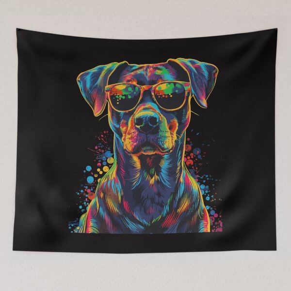 Item preview, Catahoula Leopard Dog wearing Sunglasses Pop Art Design  designed and sold by adsman68.