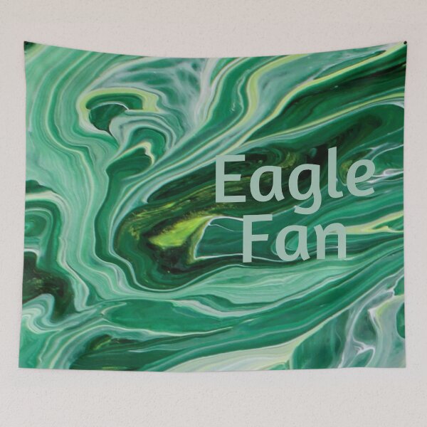 Item preview, Green & Black + Eagle Fan - Team Colors - jdp-01-14-0004 designed and sold by ANomadDesigns.