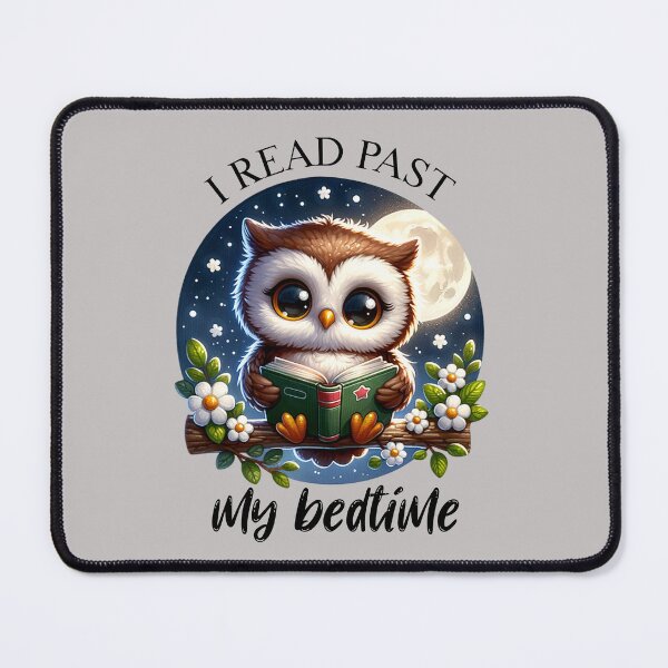 Item preview, I Read Past My Bedtime owl bird on tree branch designed and sold by InspireGlow.