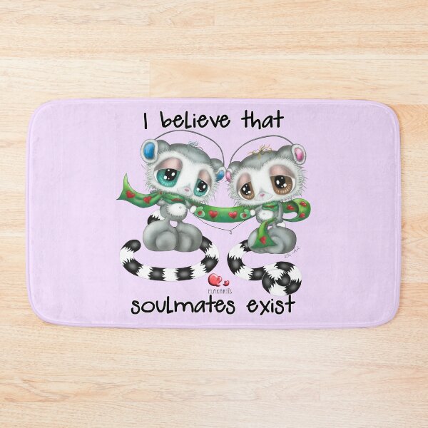 Item preview, Lemur Couple Soulmates – I Believe Soulmates Exist Hand Drawn Winter Illustration designed and sold by Plakartis.
