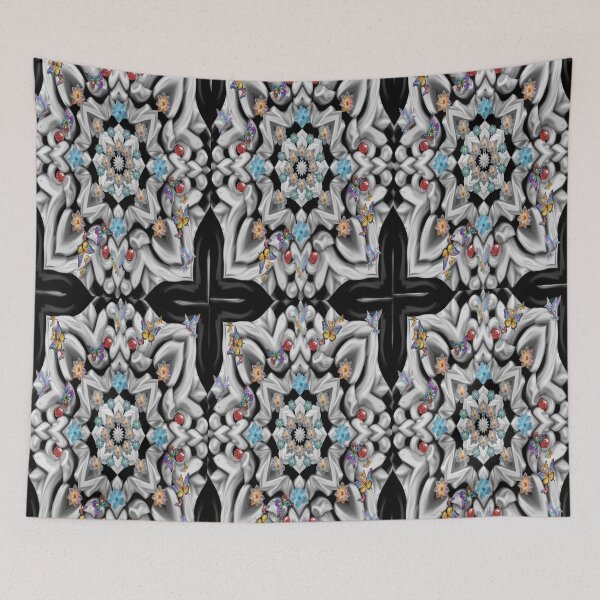 Item preview, geometric flower pattern designed and sold by Artisfunforme.