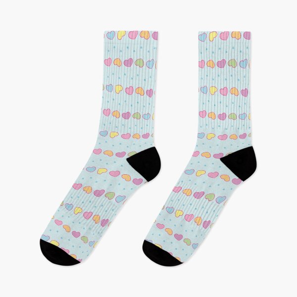 Item preview, Kawaii Sweet Heart Valentine Stripe in Blue designed and sold by Mr-Mooneyes.