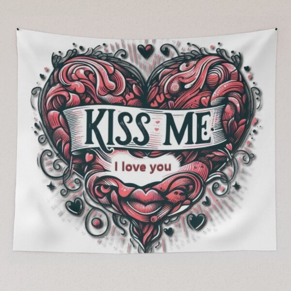 Item preview, Valentine's Day kiss me love you heart among hearts designed and sold by JaroDesign2023.