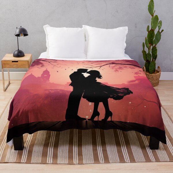 Item preview, Eternal Love: A Silhouette Kiss Under the Twilight Sky designed and sold by ArtVibeCo.