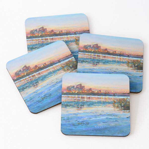 Item preview, Beautiful oil painting sunset on the river designed and sold by andrii kutsachenko.