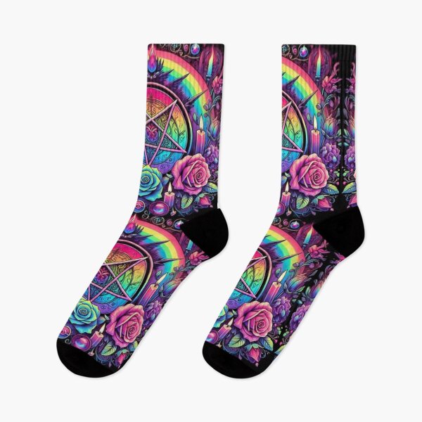 Item preview, Trippy Rainbow Occult Halloween Roses designed and sold by Liliths-Closet.