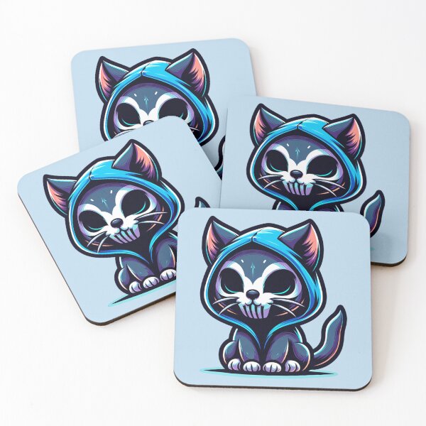 Item preview, Kawaii Grim Reaper Cat Wearing Hoodie designed and sold by 2ndSketch.