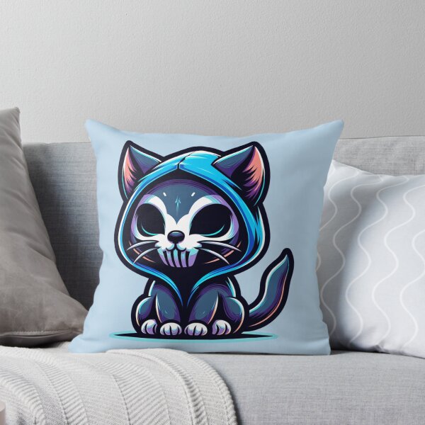 Item preview, Kawaii Grim Reaper Cat Wearing Hoodie designed and sold by 2ndSketch.