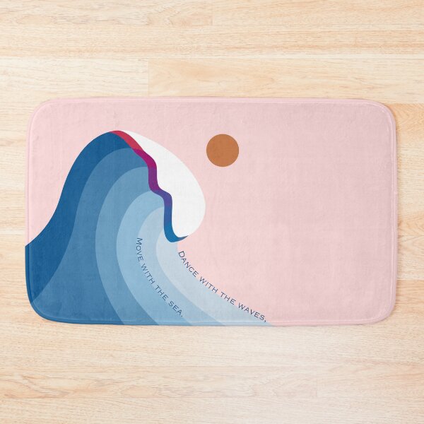 Item preview, Abstract Pastel Ocean – Waves and Moon Art Prin designed and sold by Chigurena.