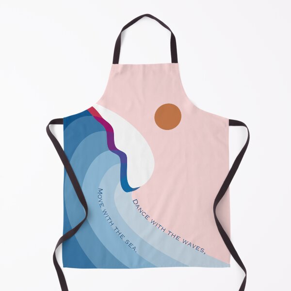 Item preview, Abstract Pastel Ocean – Waves and Moon Art Prin designed and sold by Chigurena.