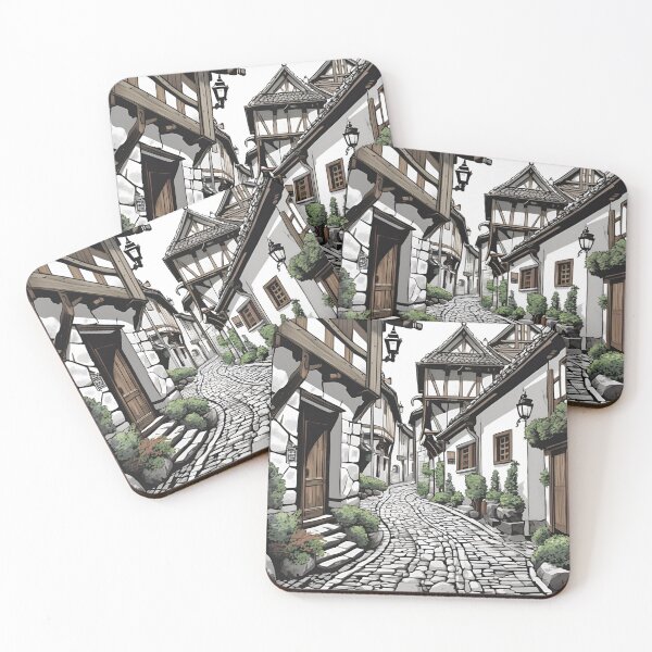 Item preview, Medieval street designed and sold by Guryl Michal Designs.