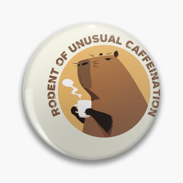 Item preview, Rodent of Unusual Caffeination Capybara drinking Coffee designed and sold by blackdogshop.