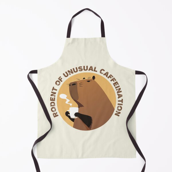 Item preview, Rodent of Unusual Caffeination Capybara drinking Coffee designed and sold by blackdogshop.