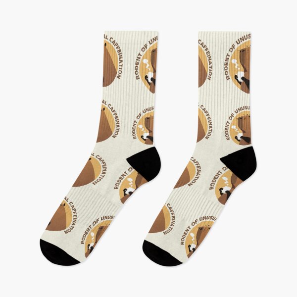 Item preview, Rodent of Unusual Caffeination Capybara drinking Coffee designed and sold by blackdogshop.