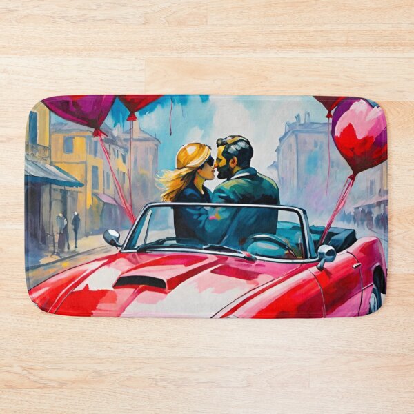 Item preview, Luxury & Love – Couple Cuddling in a Sports Car designed and sold by GrizzlyCollective.