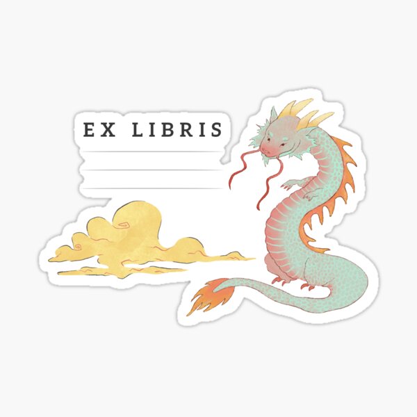 Item preview, Cute dragon bookplate - ex libris designed and sold by MellRBright.