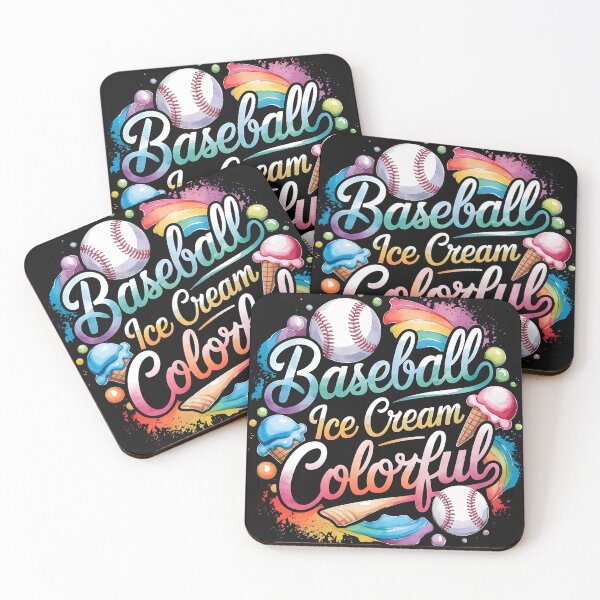 Item preview, Baseball Ice Cream Colorful in style watercolorful illustration designed and sold by Pawel Oska.