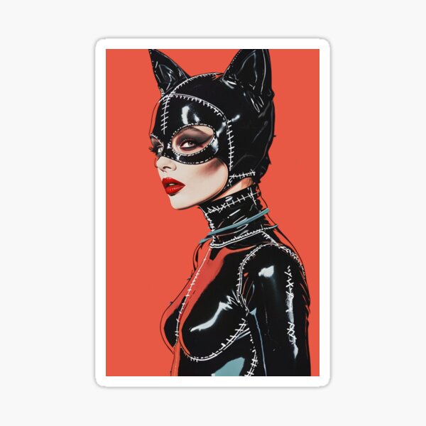 Vista previa del artículo con la obra «Fan art de Catwoman», diseñado y vendido por illit-pop.