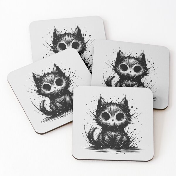 Item preview, Creepy Kawaii Scratch Cat Skeletal Design designed and sold by 2ndSketch.