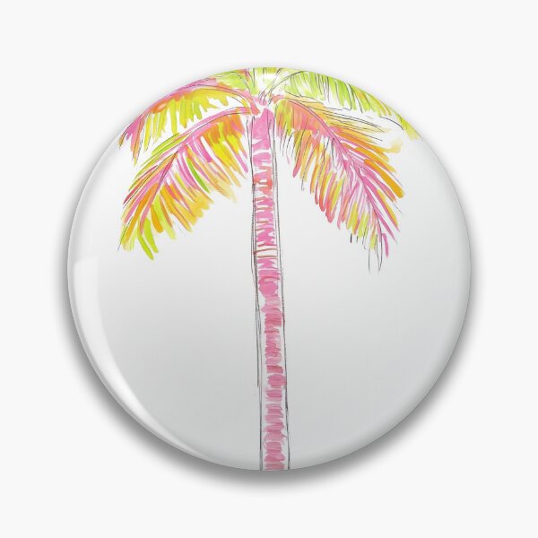 Item preview, Pink Palm Tree Preppy Watercolor Art designed and sold by Creative Brat Design Studio.