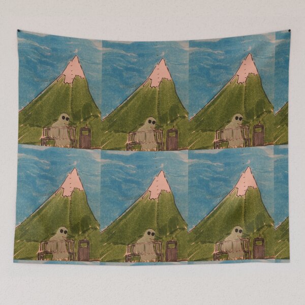 Item preview, ghost against mountain designed and sold by ExMeansWithOut.
