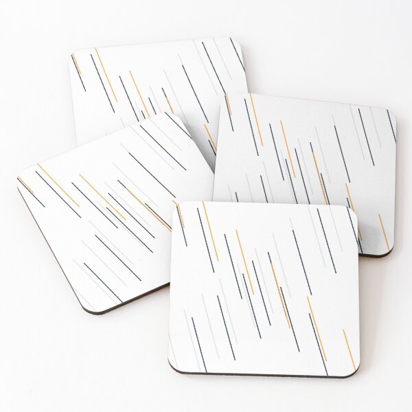 Item preview, Abstract diagonal lines in navy blue, orange, and light gray on a white background designed and sold by Unlimited1999.