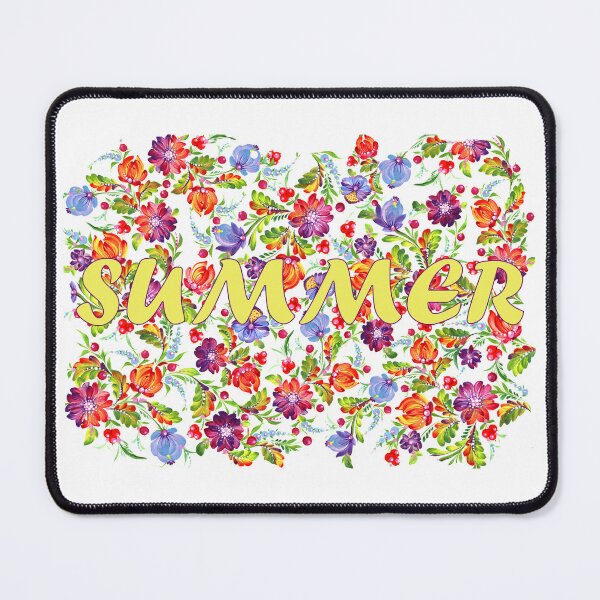 Item preview, RAINBOW FLOWERS, summer, multi-colored flowers, summer flowers, floral pattern, Petrykivka painting designed and sold by Sunflower-7.