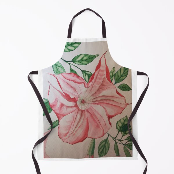 Item preview, Pink Angel's Trumpets watercolour painting designed and sold by esvb.