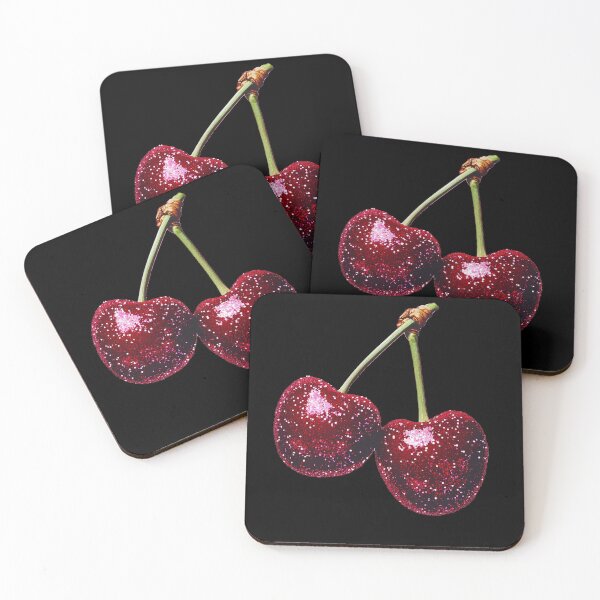 Item preview, Glitter Cherry Bomb Aesthetic Print designed and sold by Creative Brat Design Studio.