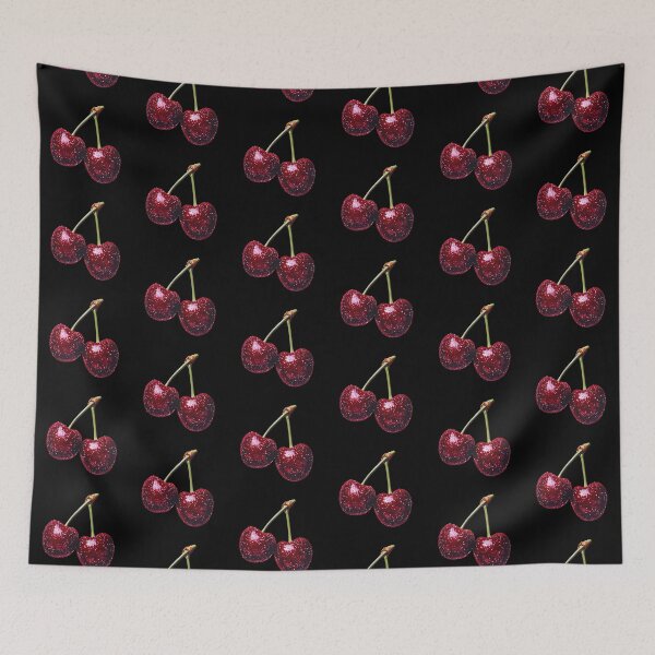 Item preview, Glitter Cherry Bomb Aesthetic Print designed and sold by Creative Brat Design Studio.