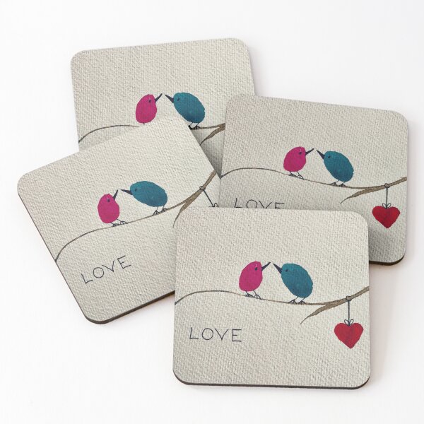 Item preview, Multimedia Watercolor Lovebirds Valentine designed and sold by LakeArtWorks.