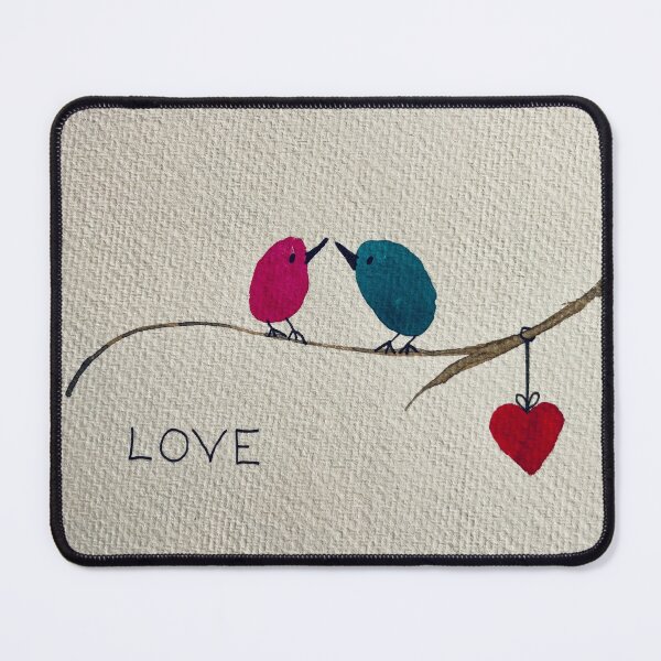 Item preview, Multimedia Watercolor Lovebirds Valentine designed and sold by LakeArtWorks.