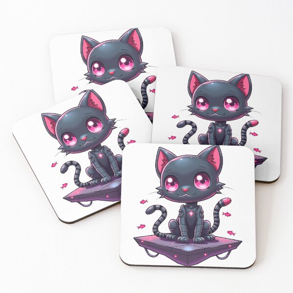 Item preview, Cyber Cat – Adorable Futuristic Feline Art for Tech and Cat Lovers designed and sold by GenArtLabAI.