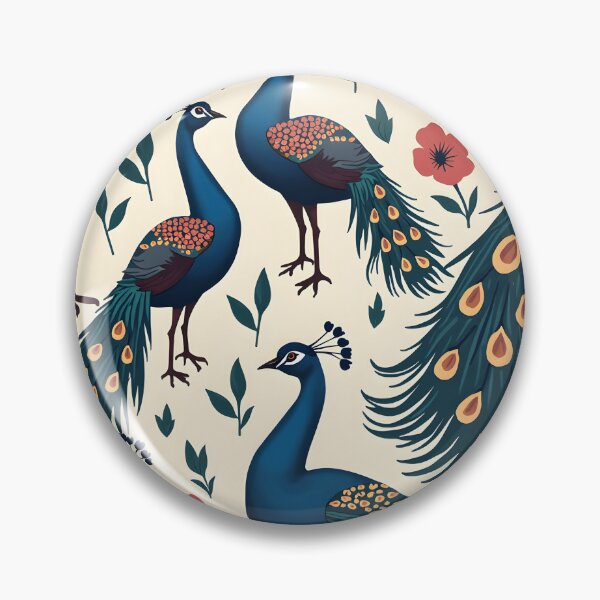 Item preview, Exquisite Peacock & Floral Pattern – Vintage Duvet Covers, Curtains designed and sold by CelestialAllure.