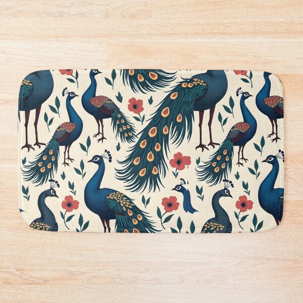 Item preview, Exquisite Peacock & Floral Pattern – Vintage Duvet Covers, Curtains designed and sold by CelestialAllure.