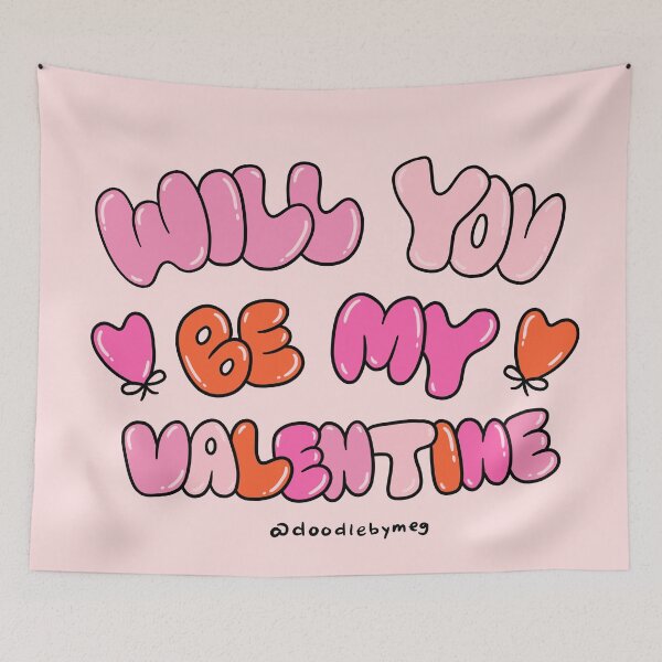 Item preview, Will You Be My Valentine designed and sold by doodlebymeg.