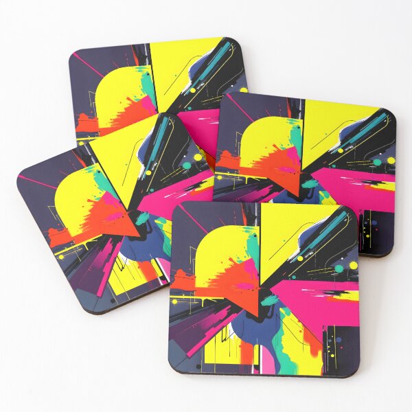 Item preview, Vibrant Abstract Geometric Explosion designed and sold by NelDean.