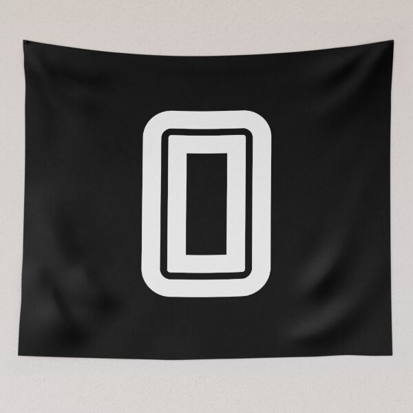 Item preview, No. 0 / Player Number Zero / Football Player Number 0 (White on Black) designed and sold by STUDIO-72.