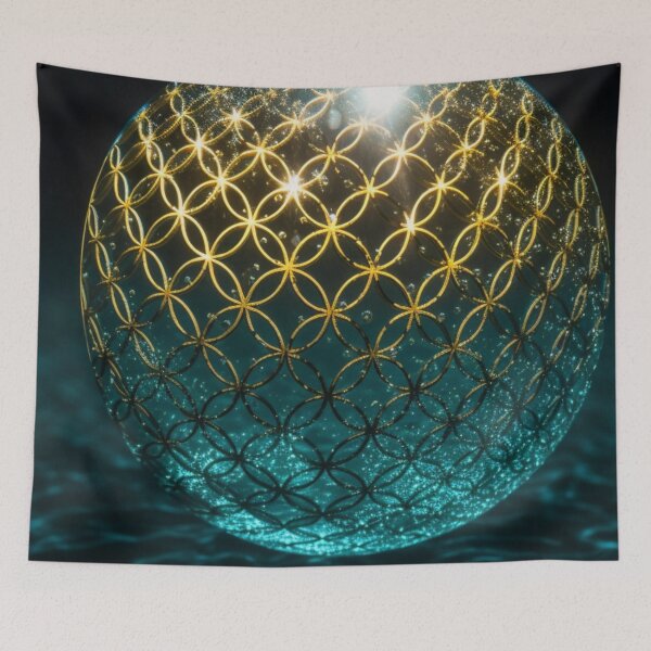 Item preview, Sacred Sphere – Flower of Life Submerged between Sea and Light designed and sold by KrisG-Art.