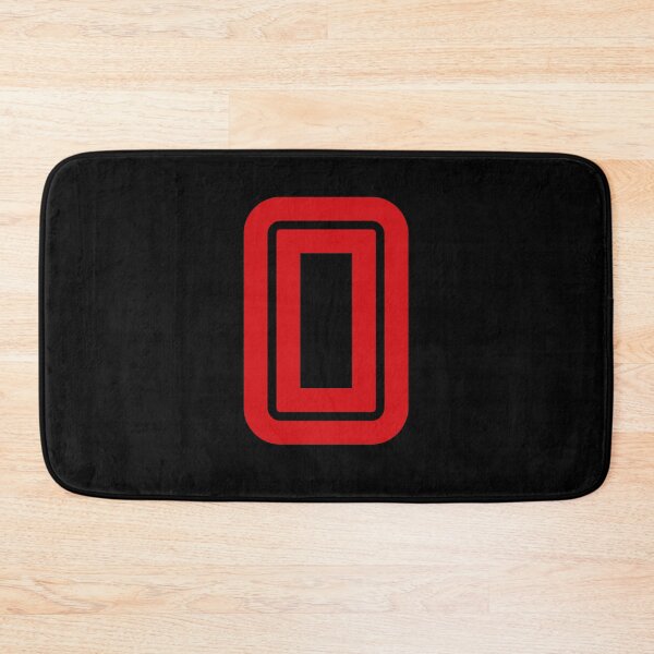 Item preview, No. 0 / Player Number Zero / Football Player Number 0 (Red on Black) designed and sold by STUDIO-72.