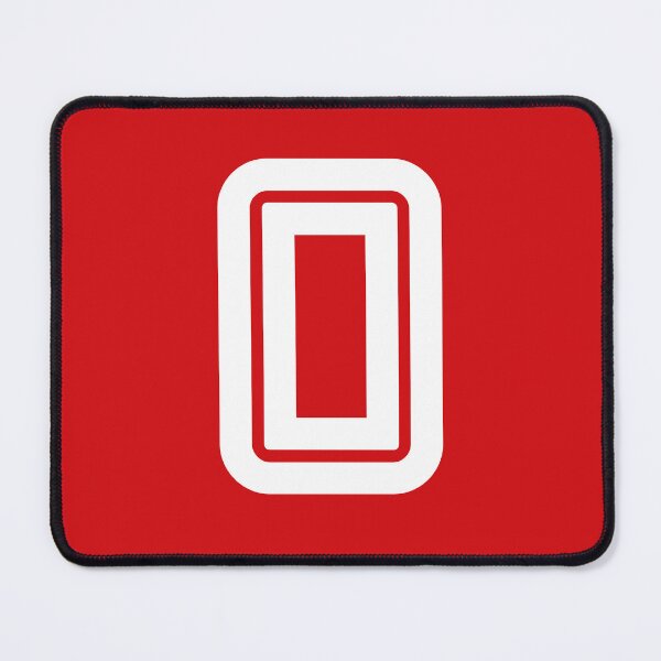 Item preview, No. 0 / Player Number Zero / Football Player Number 0 (White on Red) designed and sold by STUDIO-72.