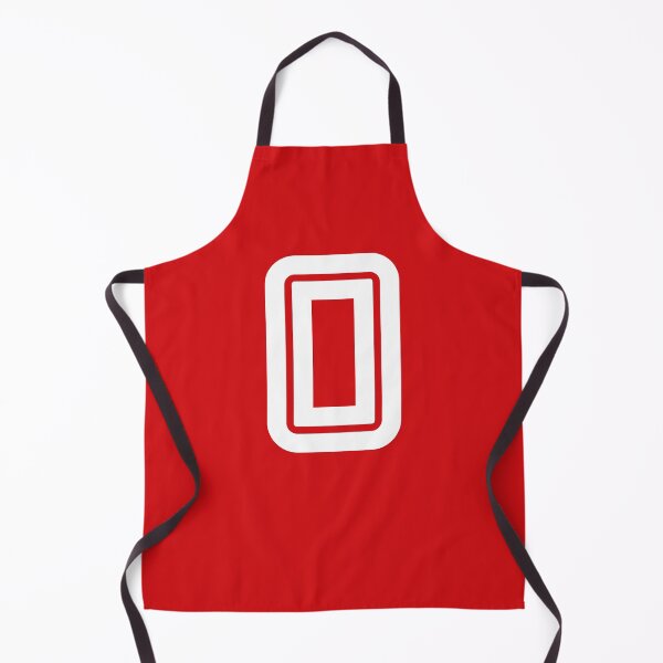 Item preview, No. 0 / Player Number Zero / Football Player Number 0 (White on Red) designed and sold by STUDIO-72.