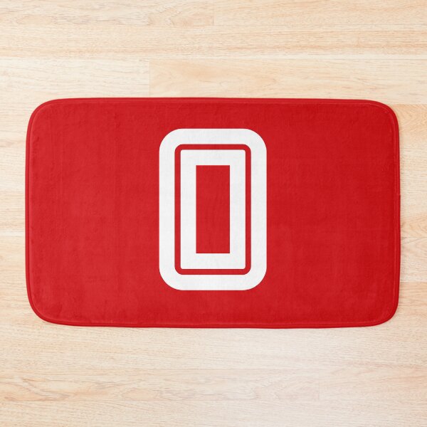 Item preview, No. 0 / Player Number Zero / Football Player Number 0 (White on Red) designed and sold by STUDIO-72.
